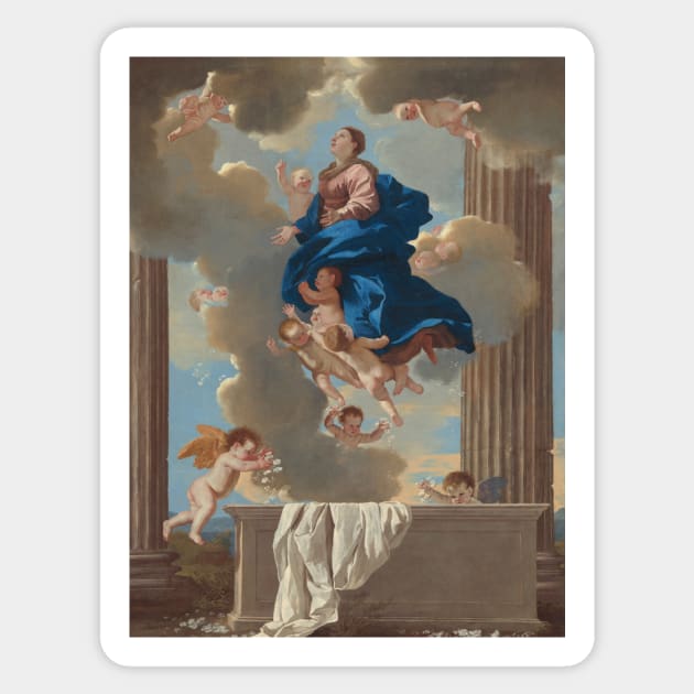 The Assumption of the Virgin by Nicolas Poussin Sticker by Classic Art Stall